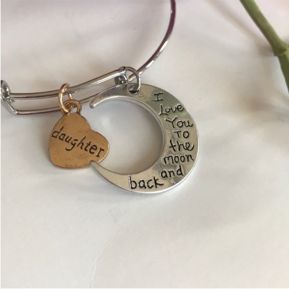 Silver & Gold Toned Daughter Charm Bracelet - Picture 2 of 2